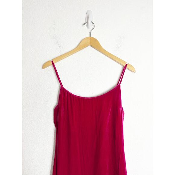 Reformation Winola Maxi Dress Size Small Rhubarb Velvet Ruffle Wedding - Picture 4 of 15
